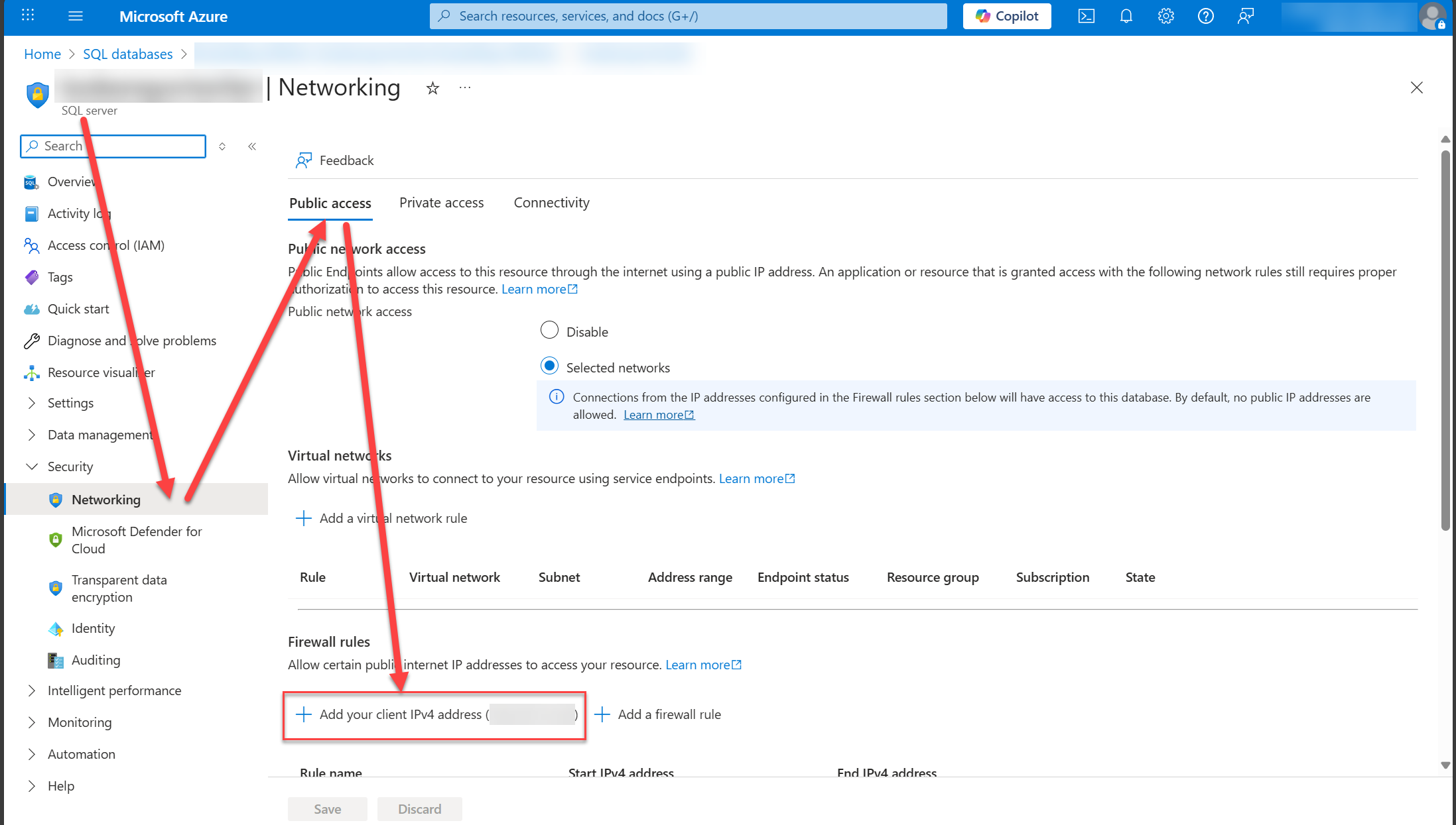 현재 클라이언트 IP 주소 추가