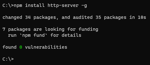 http-server 설치하기