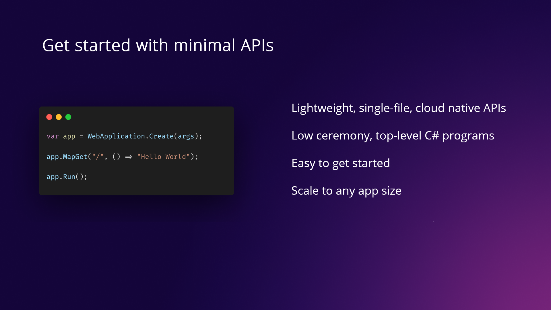 Minimal APIs
